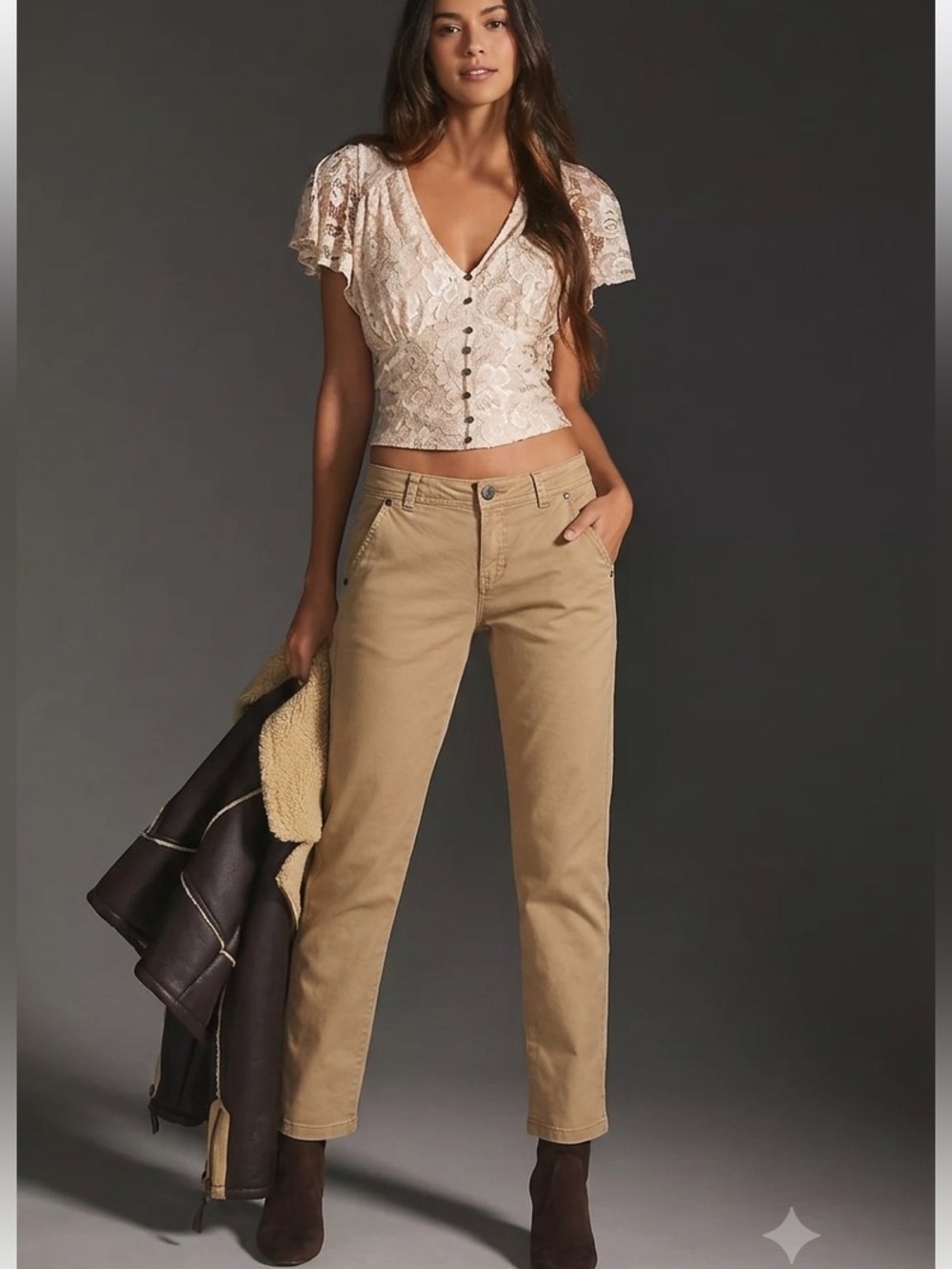 Anthropologie Pilcro and the Letter Press Chino 27 Tan Pants Straight Leg
